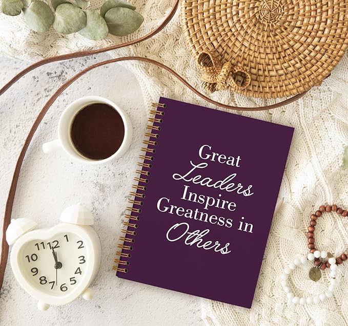 OXW Purple Meeting Notebooks for Work, Leadership Gifts Office Work Notebook Journal for Writing Note Taking, Thank You Gifts for Women Men Leader Principal Boss Mentor Manager, 5.5"x8.3"