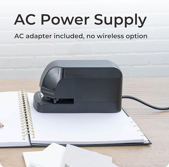 EcoElectronix Heavy Duty Electric Stapler - Heavy Pro, 45 Sheet Capacity, Quiet Operation, Jam-Free and Easy Reload - AC Adapter