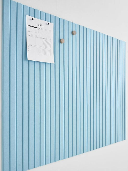 VIVELDA Large Bulletin Board 48x36- Office Wall Organizer to Replace Your Old Cork Boards for Walls for Office Decor -12-Pack Felt Wall Panels to Use in Home Office Decor, Classroom Decor (Baby Blue)