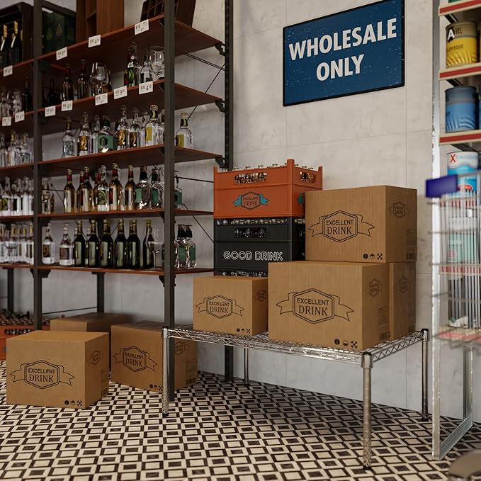 Regal Altair 24" Deep x 36" Wide x 14" Height Wire Shelving Kit | 1-Tier | NSF Commercial Storage Rack Unit