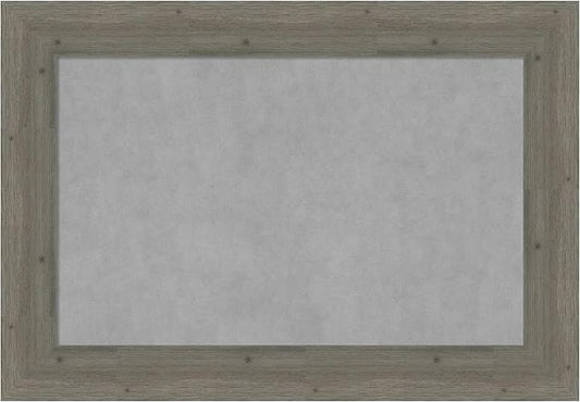 Amanti Art Grey Framed Magnetic Board 27x39 Large Vision Board for use with Magnets, 100% Metal Sheet to Display Items as Office Decor or for Home Organization in mudroom, Kitchen or Kids Room