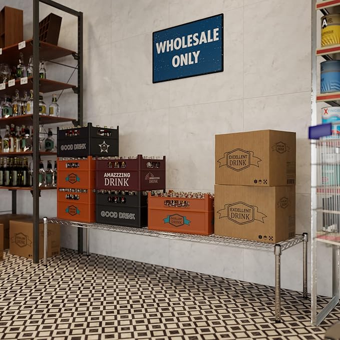 Regal Altair 18" Deep x 72" Wide x 14" Height Wire Shelving Kit | 1-Tier | NSF Commercial Storage Rack Unit
