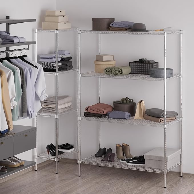 Regal Altair 24" Deep x 48" Wide x 74" Height Wire Shelving Kit | 4-Tier | NSF Commercial Storage Rack Unit