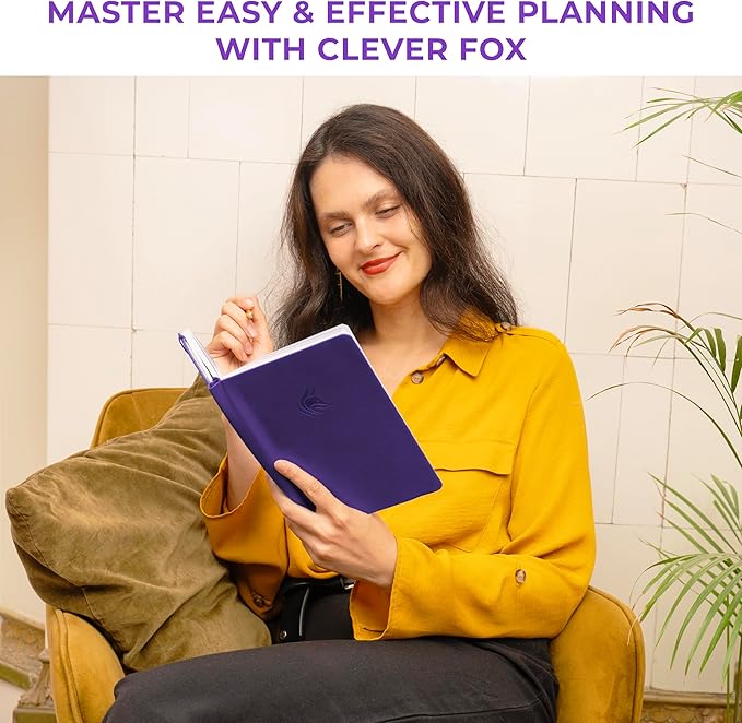 Clever Fox Dated Planner 2026-2027 – Weekly Life Planner Notebook for Time Management – Planner with Habits Tracker & To-Do List (Purple)