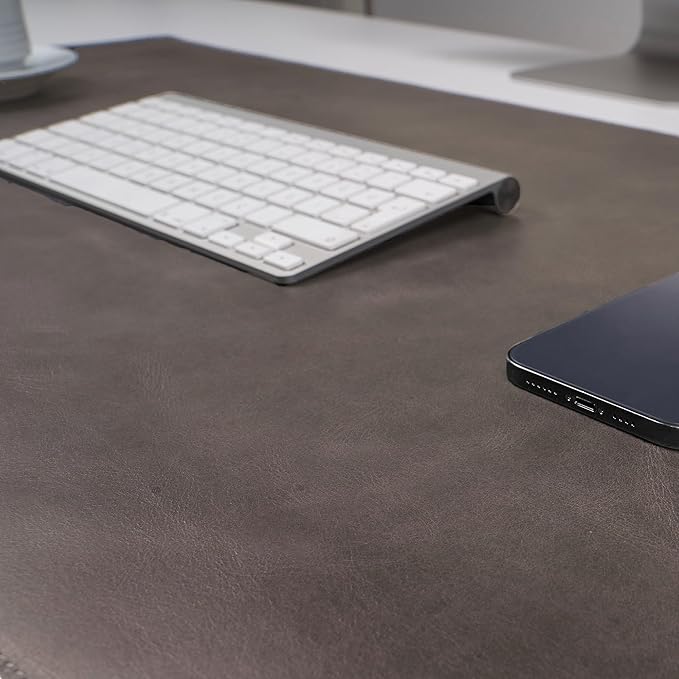 Node Leather - Genuine Leather Desk Mat - Executive Real Leather Desk Pad - Large (18 3/4" X 35 3/4") | Non-Slip Desk Blotter
