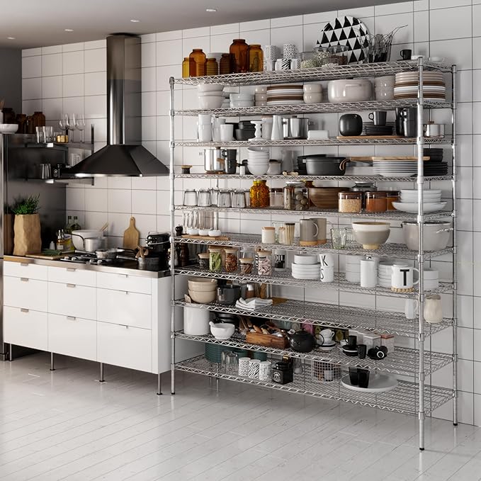 Regal Altair 21" Deep x 72" Wide x 86" Height Wire Shelving Kit | 10-Tier | NSF Commercial Storage Rack Unit