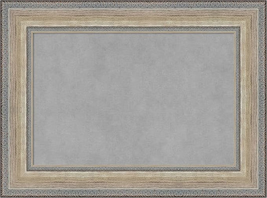 Amanti Art Silver Framed Magnetic Board 17x23 Small Vision Board for use with Magnets, 100% Metal Sheet to Display Items as Office Decor or for Home Organization in mudroom, Kitchen or Kids Room