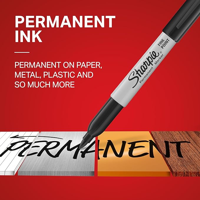 Sharpie Permanent Markers, Fine Point, Black, 40 Count - Quick Drying, Bulk Set for Classroom, Poster Boards, Office, Home, Teacher Supplies