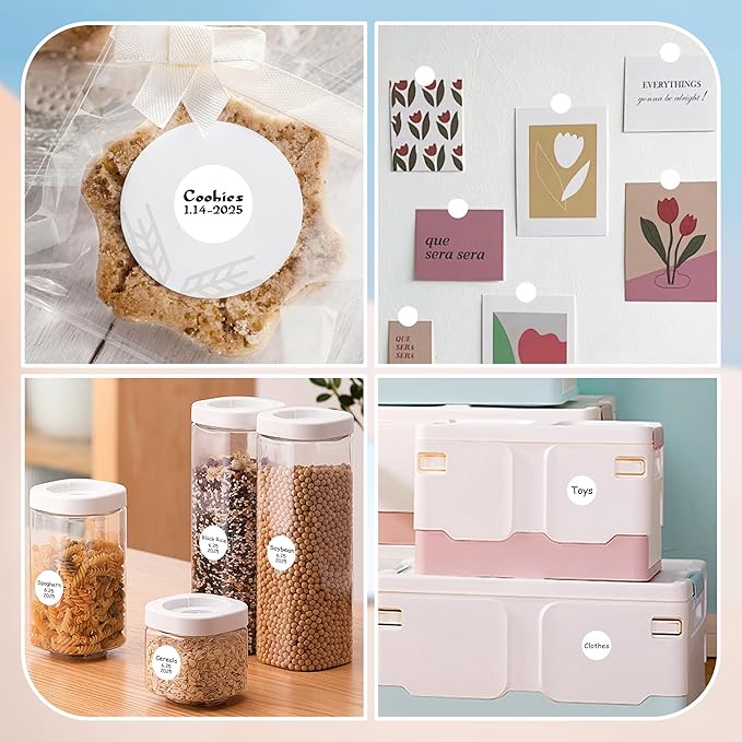 1 Inch Round Color Coding Labels, 1000 PCS Per Roll White Color Coded Dot Stickers, Round Color Dot Labels for Organizing, Filing, and Storage