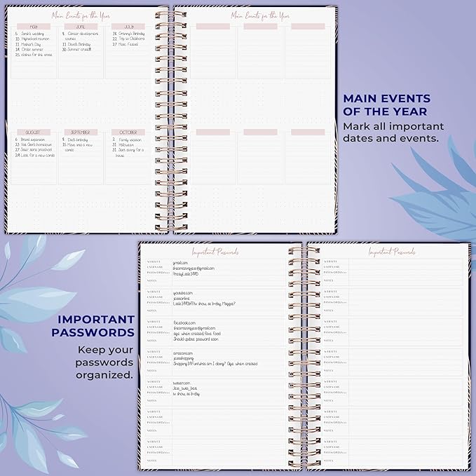 PLANBERRY Large Hourly Schedule Planner Premium – Undated Organizer for Productivity, Time Management & Budget, 8x10.4″ (Royal Blue)
