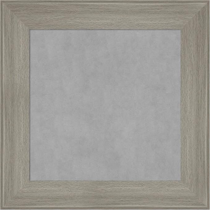 Amanti Art Grey Framed Magnetic Board 16x16 X-Small Vision Board for use with Magnets, 100% Metal Sheet to Display Items as Office Decor or for Home Organization in mudroom, Kitchen or Kids Room