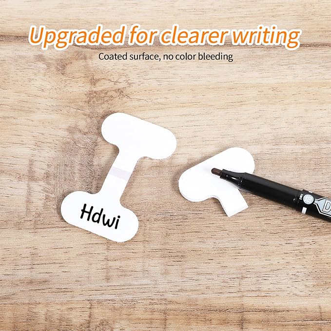 40PCS Cable Labels for Cords Cord Labels for Electronics Reusable Writable Self-Adhesive Wire Label Hook Loop Cables Label Paste Nylon Wire Waterproof White Cord Tags for Office Computers Management