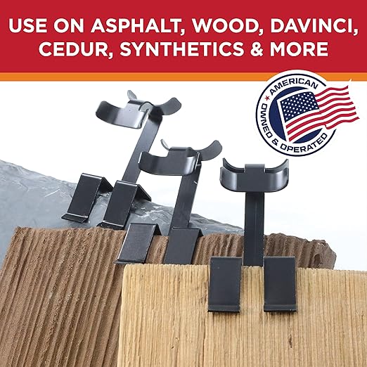 Grip Clip Roof Clips, Safe for Heat Tape, Electric Cable & Roof Heat Cable Installation, Prevents Roof Damage, Easy Nail-Free Outdoor Cable Clips, Your Ultimate Cable Clip (.625-25 Pack)