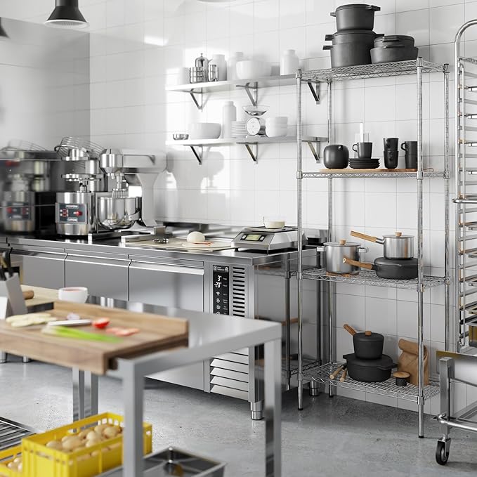 Regal Altair 14" Deep x 30" Wide x 74" Height Wire Shelving Kit | 4-Tier | NSF Commercial Storage Rack Unit