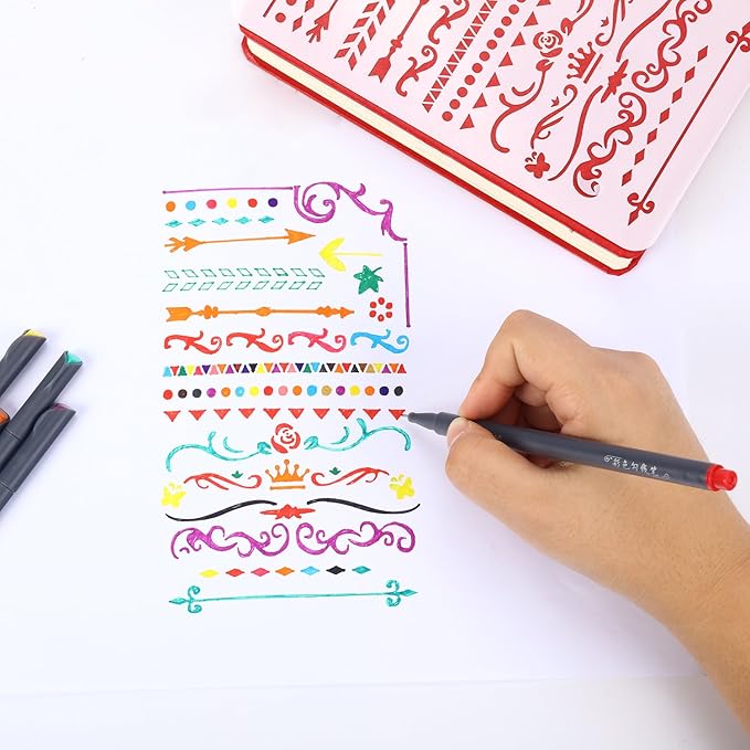 iBayam Journal Planner Pens Colored Pens, Office Supplies, Fine Point Fineliner Drawing Art Markers for Bullet Journaling Scrapbooking Notebook Writing Note Taking Calendar Stationary, 18-Color