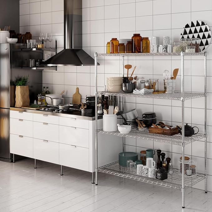 Regal Altair 24" Deep x 48" Wide x 64" Height Wire Shelving Kit | 4-Tier | NSF Commercial Storage Rack Unit