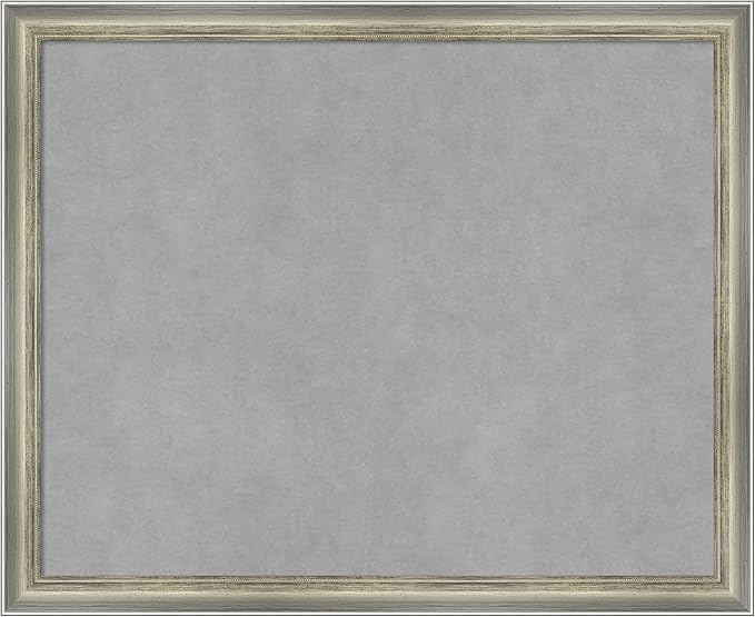 Amanti Art Silver Framed Magnetic Board 18x22 Small Vision Board for use with Magnets, 100% Metal Sheet to Display Items as Office Decor or for Home Organization in mudroom, Kitchen or Kids Room
