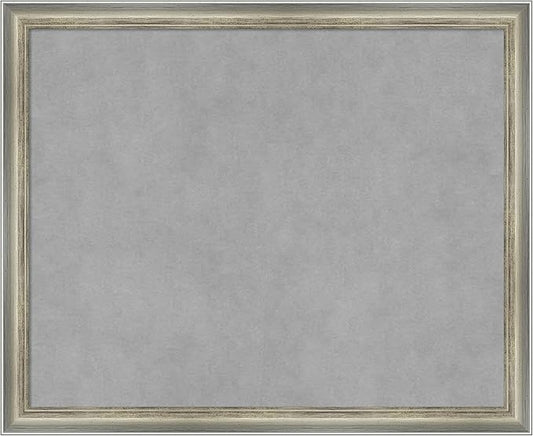Amanti Art Silver Framed Magnetic Board 18x22 Small Vision Board for use with Magnets, 100% Metal Sheet to Display Items as Office Decor or for Home Organization in mudroom, Kitchen or Kids Room