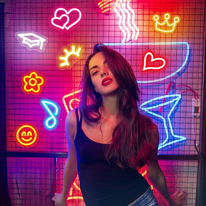 Custom Neon Sign for Wall Decor, Neon Sign Customizable Personalized LED Neon Name Sign Bedroom Decor Dimmable Neon Light Sign for Teen Room Wedding Birthday Party Bar Business Logo Signs