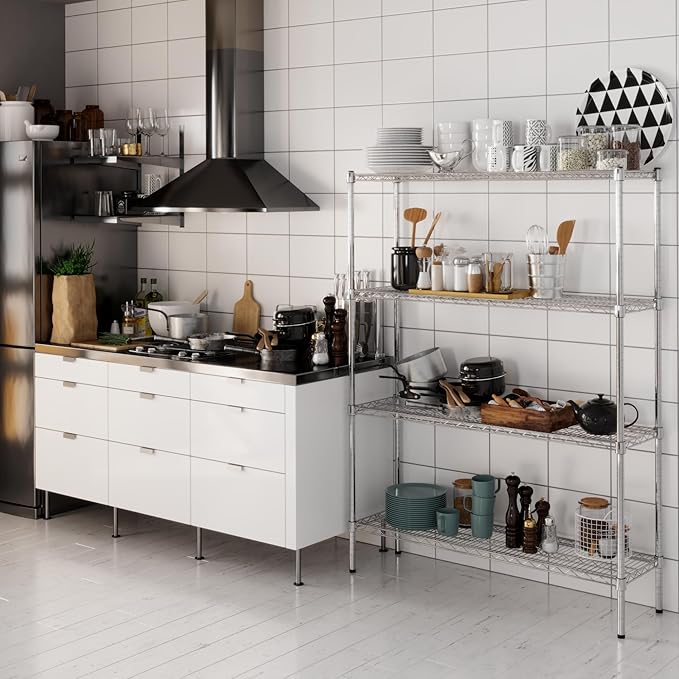 Regal Altair 14" Deep x 48" Wide x 64" Height Wire Shelving Kit | 4-Tier | NSF Commercial Storage Rack Unit