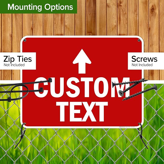 Custom Arrow,Custom Directional Sign, Up Arrow,18x24 Inches, 55 mil thick HDPE (high density polyethylene) Made in USA by My Sign Center