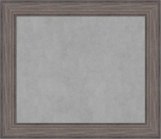 Amanti Art Grey Framed Magnetic Board 25x29 Medium Vision Board for use with Magnets, 100% Metal Sheet to Display Items as Office Decor or for Home Organization in mudroom, Kitchen or Kids Room