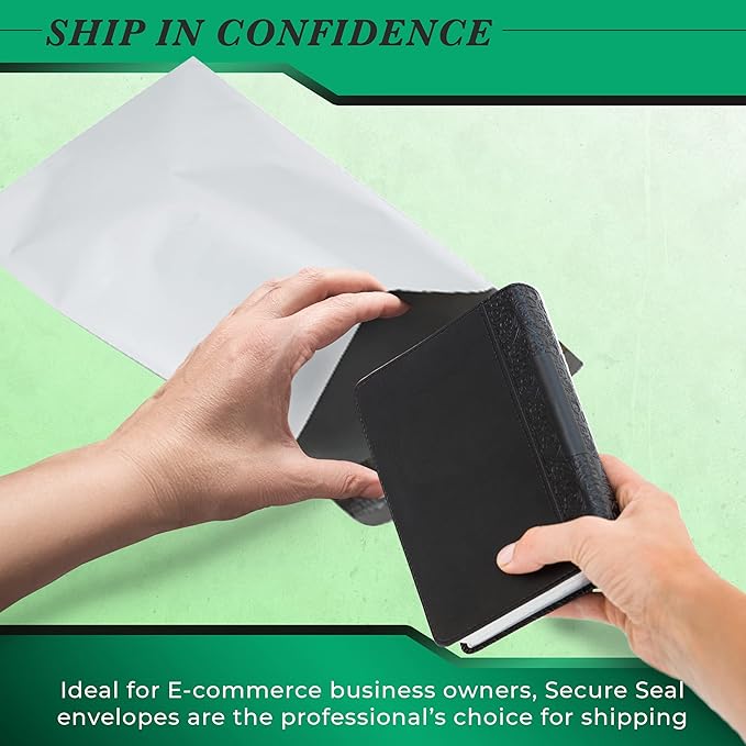 2000 Pack Secure Seal White Poly Mailers - 10x13 Safe Shipping Bags - E-Commerce Self Sealing 2 Mil Poly Envelopes