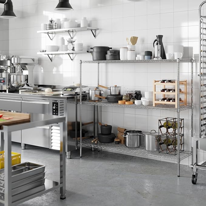 Regal Altair 18" Deep x 60" Wide x 54" Height Wire Shelving Kit | 3-Tier | NSF Commercial Storage Rack Unit