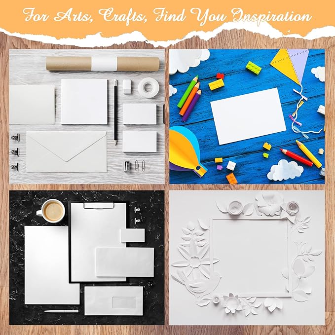 Fainne 200 Sheets 8.5 x 11 Inches Card stock Thick Paper Heavyweight Card Stock Printer Paper 250 GSM 92 lb Cover 170 lb Text for Invitations Menus Crafts DIY Projects(White)