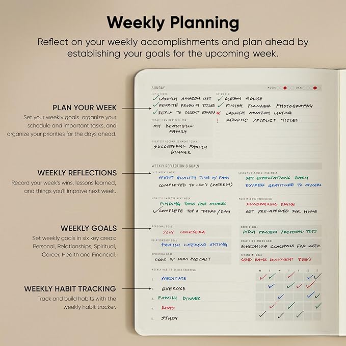 Undated, 2026 Planner, 8.5" x 11" - The #1 Productivity Planner to Achieve Your 2026 Goals - Planner 2026-2027 by PRODUCTIVITY STORE (A4, GREY)