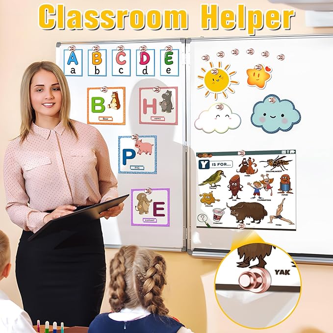 VNDUEEY 16 Pack Refrigerator Magnets Fridge Magnets, Rose Gold Strong Magnet for Whiteboard, Magnet for Kitchen, Office, School, Classroom, Locker, Adults