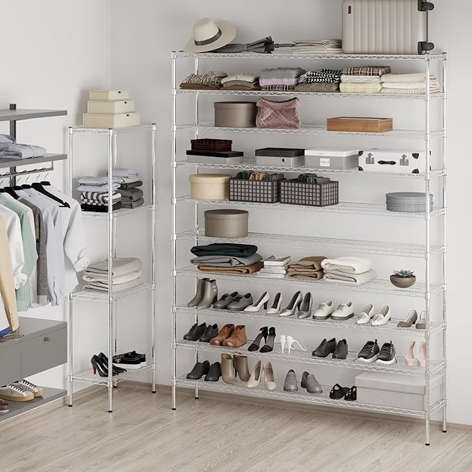 Regal Altair 14" Deep x 72" Wide x 96" Height Wire Shelving Kit | 10-Tier | NSF Commercial Storage Rack Unit