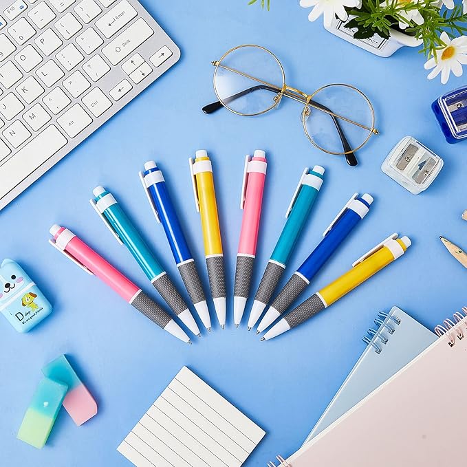 Henoyso 200 Count Retractable Ballpoint Pens Bulk 0.7 mm Black Ink Click Pens Back to School Pens Supplies for Teens Office Students Gifting for Back to School