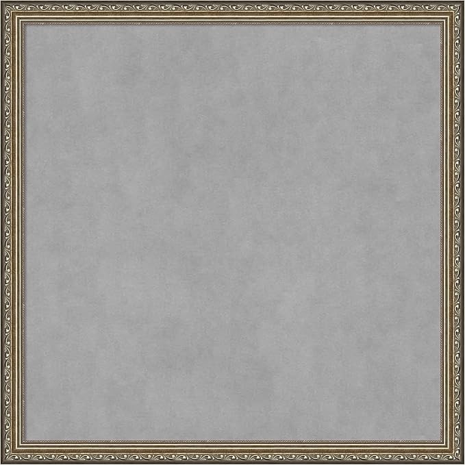 Amanti Art Silver Framed Magnetic Board 26x26 Medium Vision Board for use with Magnets, 100% Metal Sheet to Display Items as Office Decor or for Home Organization in mudroom, Kitchen or Kids Room