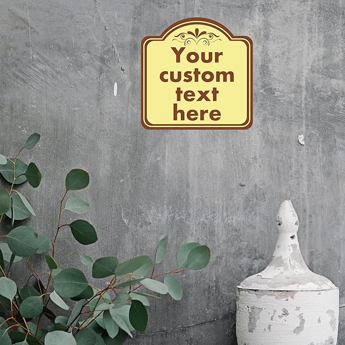 HK SIGNS Custom Weatherproof Sign, Aluminum, 10*10 Inch, Indoor & Outdoor, Office, Home, Business, Delivery