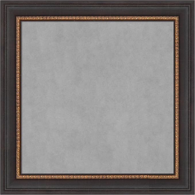 Amanti Art Black Framed Magnetic Board 15x15 X-Small Vision Board for use with Magnets, 100% Metal Sheet to Display Items as Office Decor or for Home Organization in mudroom, Kitchen or Kids Room