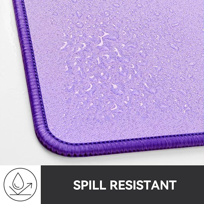 Reniteco Waterproof Large Gaming Mouse Pad with Durable Stitched Edges, Non-Slip Rubber Base, Grainy Jacquard Mouse Mat Desk Pad for Home Office Gaming, 31.5''x11.8''x0.12'', Purple