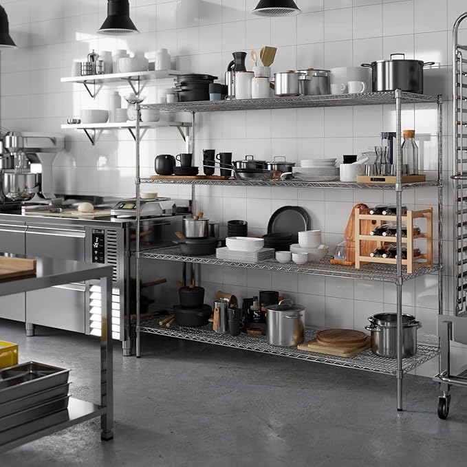 Regal Altair 24" Deep x 72" Wide x 64" Height Wire Shelving Kit | 4-Tier | NSF Commercial Storage Rack Unit