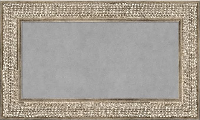 Amanti Art Silver Framed Magnetic Board 18x30 Small Vision Board for use with Magnets, 100% Metal Sheet to Display Items as Office Decor or for Home Organization in mudroom, Kitchen or Kids Room