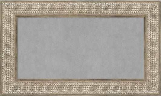 Amanti Art Silver Framed Magnetic Board 18x30 Small Vision Board for use with Magnets, 100% Metal Sheet to Display Items as Office Decor or for Home Organization in mudroom, Kitchen or Kids Room