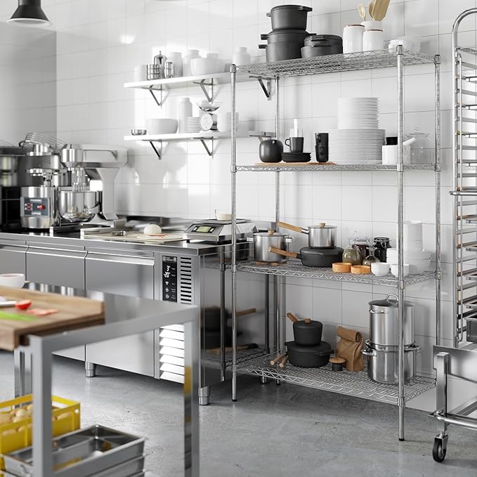 Regal Altair 18" Deep x 42" Wide x 74" Height Wire Shelving Kit | 4-Tier | NSF Commercial Storage Rack Unit