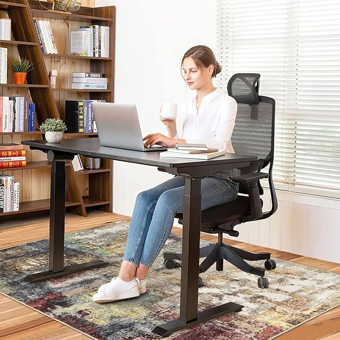 Anidaroel Office Chair Mat for Hardwood Floor, 36"x48" Under Desk Chair Rug for Rolling Chair, Anti-Slip Computer Chair Mat, Low Pile Carpets Floor Rug for Home Office Gaming Room