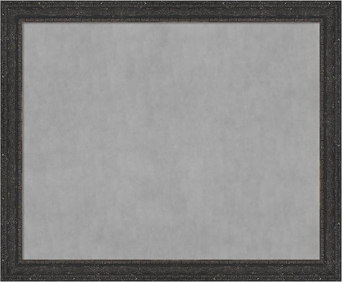 Amanti Art Black Framed Magnetic Board 37x45 X-Large Vision Board for use with Magnets, 100% Metal Sheet to Display Items as Office Decor or for Home Organization in mudroom, Kitchen or Kids Room