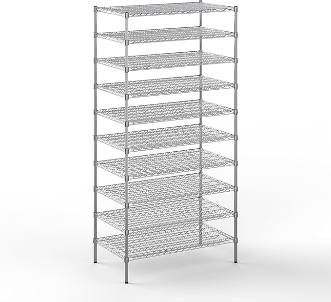 Regal Altair 24" Deep x 42" Wide x 86" Height Wire Shelving Kit | 10-Tier | NSF Commercial Storage Rack Unit