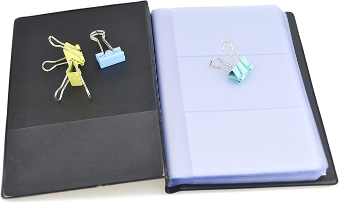SAMYO Business Journal Name Card Book Holder Organizer - Holds 240 Cards - Black