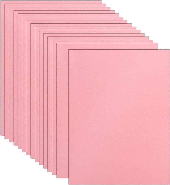 Guakicae 32 Sheets Pink Cardstock 8.5 x 11 Printer Paper, 80lb Premium Paper Card Stock for DIY Cards Making, Scrapbooking, Invitations, Thank You Cards, Anniversary