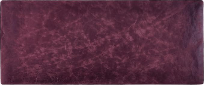 Node Leather Calfskin Leather Desk Pad – Executive Office Desk Mat with Non-Slip Bottom – Smooth Surface for Mouse & Keyboard – Wide Desk Protector 15 3/4" x 38" – Real Leather Desk Blotter