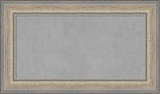 Amanti Art Silver Framed Magnetic Board 17x29 Small Vision Board for use with Magnets, 100% Metal Sheet to Display Items as Office Decor or for Home Organization in mudroom, Kitchen or Kids Room