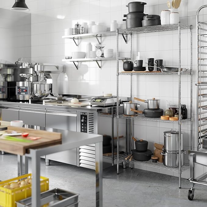 Regal Altair 14" Deep x 36" Wide x 74" Height Wire Shelving Kit | 4-Tier | NSF Commercial Storage Rack Unit