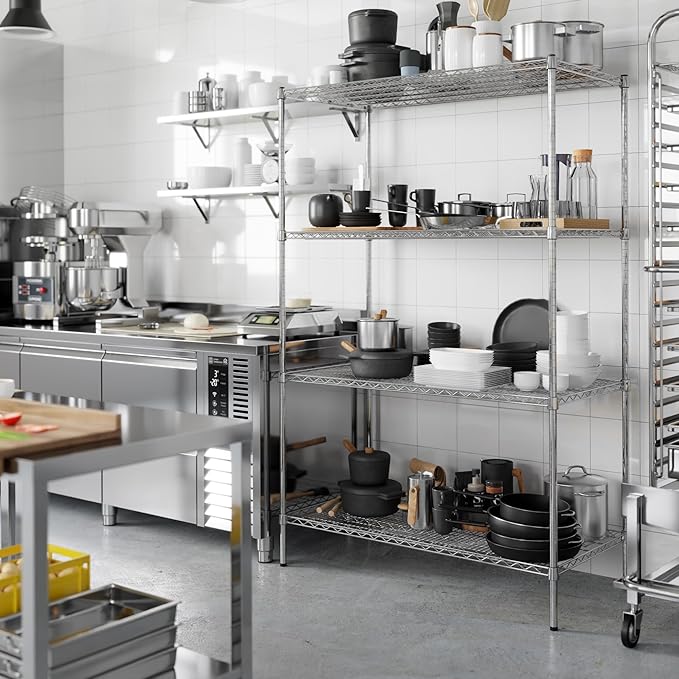 Regal Altair 24" Deep x 48" Wide x 74" Height Wire Shelving Kit | 4-Tier | NSF Commercial Storage Rack Unit